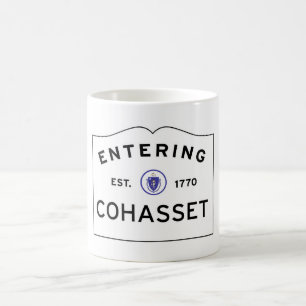 Toegang tot COHASSET MASSACHUSETTS Street Sign Cof Koffiemok