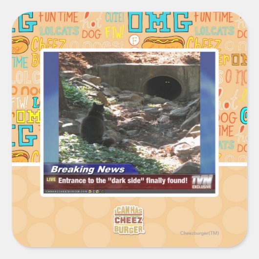 Toegang tot de donkere kant vierkante sticker (Voorkant)