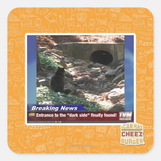 Toegang tot de donkere kant vierkante sticker (Voorkant)