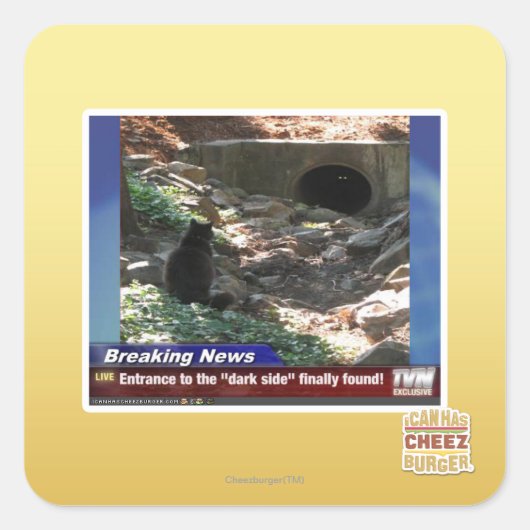 Toegang tot de donkere kant vierkante sticker (Voorkant)