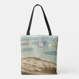 Toegang tot de haven door Georges Seurat, Vintage  Tote Bag