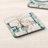 Toegang tot de haven van La Rochelle Bier Onderzetter (Linkerzijde)