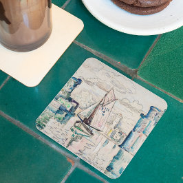 Toegang tot de haven van La Rochelle Bier Onderzetter