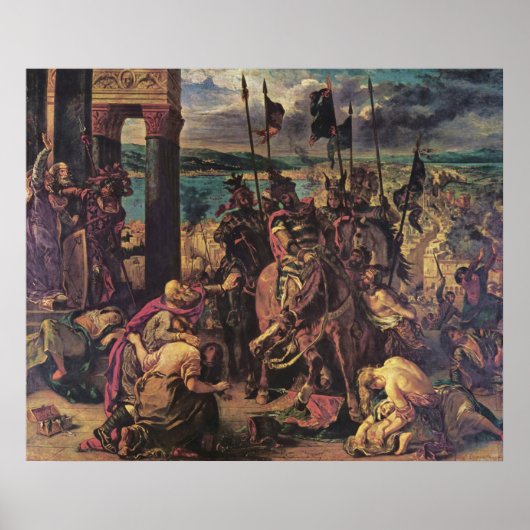 Toegang tot de kruisvaarders in Constantinopel Poster (Voorkant)