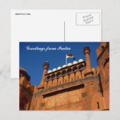 toegang tot het fort van delhi briefkaart (Voorkant / Achterkant)