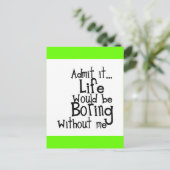 TOEGANG TOT HET LEVEN ZONDER MEE FUNNY LAUGHS BRIEFKAART (Staand voorkant)