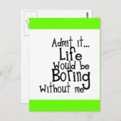 TOEGANG TOT HET LEVEN ZONDER MEE FUNNY LAUGHS BRIEFKAART (Voorkant / Achterkant)