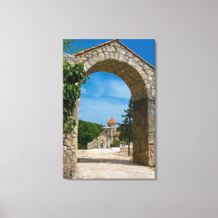 Toegang tot het Motsameta-klooster Canvas Afdruk