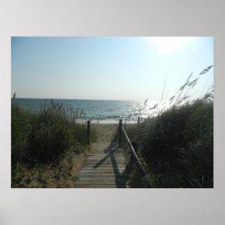 Toegang tot het strand poster