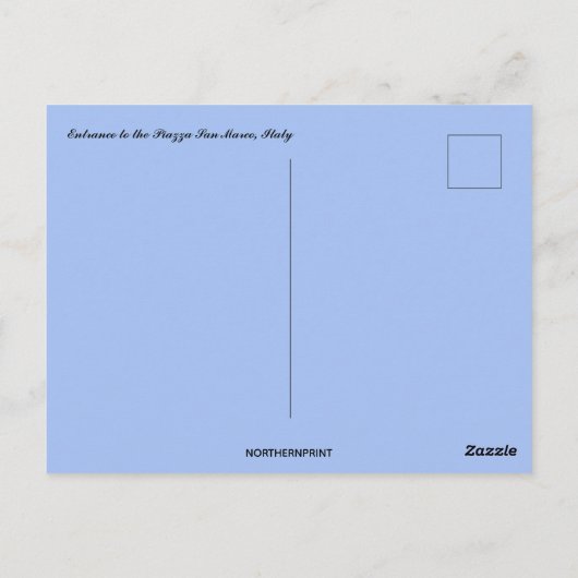 Toegang tot Piazza San Marco Italië Briefkaart (Achterkant)