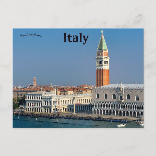 Toegang tot Piazza San Marco Italië Briefkaart (Voorkant)