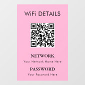 Toegang tot WiFi-netwerk | QR-code wachtwoordweerg Raamsticker (Vel)
