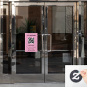 Toegang tot WiFi-netwerk | QR-code wachtwoordweerg Raamsticker (Kantoordeur)