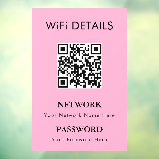 Toegang tot WiFi-netwerk | QR-code wachtwoordweerg Raamsticker (Vel 3)