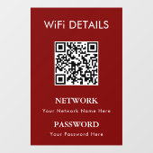 Toegang tot WiFi-netwerk | QR-code wachtwoordweerg Raamsticker (Vel)