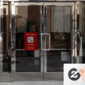 Toegang tot WiFi-netwerk | QR-code wachtwoordweerg Raamsticker (Kantoordeur)
