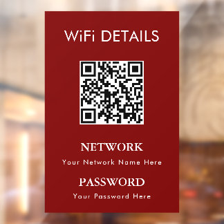 Toegang tot WiFi-netwerk | QR-code wachtwoordweerg Raamsticker