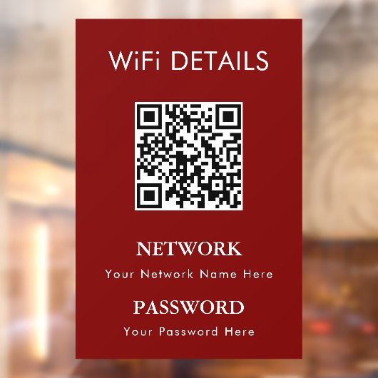 Toegang tot WiFi-netwerk | QR-code wachtwoordweerg Raamsticker (Vel 2)