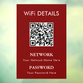 Toegang tot WiFi-netwerk | QR-code wachtwoordweerg Raamsticker (Vel 3)