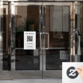 Toegang tot WiFi-netwerk | QR-code wachtwoordweerg Raamsticker (Kantoordeur)