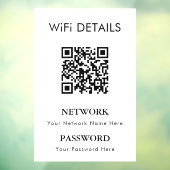 Toegang tot WiFi-netwerk | QR-code wachtwoordweerg Raamsticker (Vel 3)