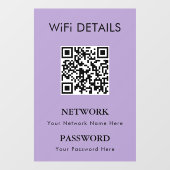 Toegang tot WiFi-netwerk | QR-code wachtwoordweerg Raamsticker (Vel)