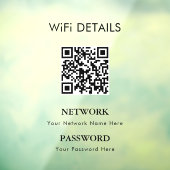 Toegang tot WiFi-netwerk | QR-code wachtwoordweerg Raamsticker (Vel 3)