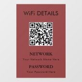Toegang tot WiFi-netwerk | QR-code wachtwoordweerg Raamsticker (Vel)