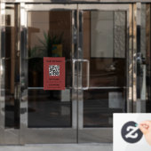 Toegang tot WiFi-netwerk | QR-code wachtwoordweerg Raamsticker (Kantoordeur)