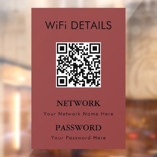 Toegang tot WiFi-netwerk | QR-code wachtwoordweerg Raamsticker (Vel 2)