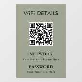 Toegang tot WiFi-netwerk | QR-code wachtwoordweerg Raamsticker (Vel)