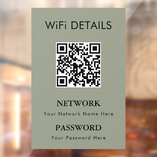 Toegang tot WiFi-netwerk | QR-code wachtwoordweerg Raamsticker (Vel 2)