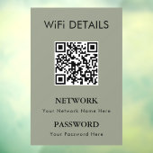 Toegang tot WiFi-netwerk | QR-code wachtwoordweerg Raamsticker (Vel 3)