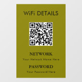 Toegang tot WiFi-netwerk | QR-code wachtwoordweerg Raamsticker (Vel)