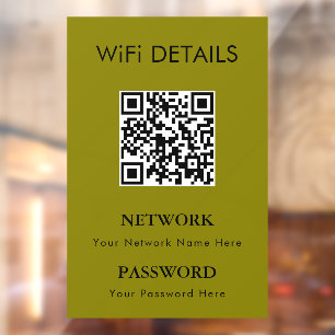 Toegang tot WiFi-netwerk QR-code wachtwoordweerg Raamsticker