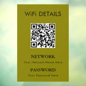 Toegang tot WiFi-netwerk | QR-code wachtwoordweerg Raamsticker (Vel 3)