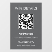 Toegang tot WiFi-netwerk | QR-code wachtwoordweerg Raamsticker (Vel)