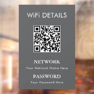 Toegang tot WiFi-netwerk QR-code wachtwoordweerg Raamsticker