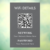 Toegang tot WiFi-netwerk | QR-code wachtwoordweerg Raamsticker (Vel 3)