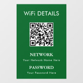 Toegang tot WiFi-netwerk | QR-code wachtwoordweerg Raamsticker (Vel)