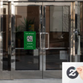 Toegang tot WiFi-netwerk | QR-code wachtwoordweerg Raamsticker (Kantoordeur)