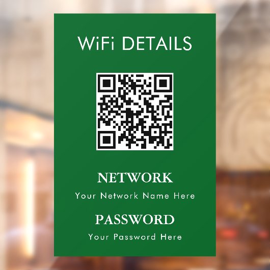 Toegang tot WiFi-netwerk | QR-code wachtwoordweerg Raamsticker (Vel 2)