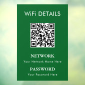 Toegang tot WiFi-netwerk | QR-code wachtwoordweerg Raamsticker (Vel 3)