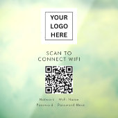 Toegang tot WiFi-netwerk | QR-code wachtwoordweerg Raamsticker (Vel 3)