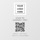 Toegang tot WiFi-netwerk | QR-code wachtwoordweerg Raamsticker (Vel)