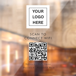 Toegang tot WiFi-netwerk QR-code wachtwoordweerg Raamsticker