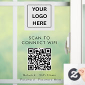 Toegang tot WiFi-netwerk | QR-code wachtwoordweerg Raamsticker (Huis)