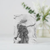 Toegang tot winterfantasie winter boogschuttersmei feestdagenkaart (Staand voorkant)