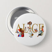 TOEGANG TOT WONDERLAND EN VRIENDEN RONDE BUTTON 7,6 CM (Voorkant /achterkant)