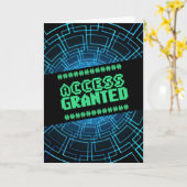 TOEGANG VERLEEND OP VERJAARDAG COMPUTER KAART (Gele Bloem)